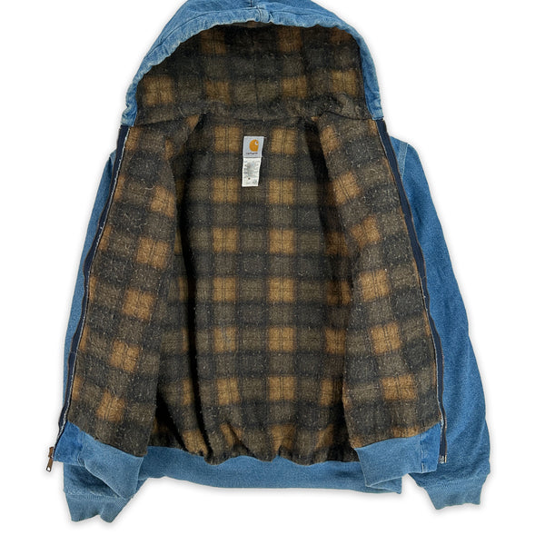 Vintage Carhartt Blanket Lined Denim Active Jacket - J08 DST - XL Great Lakes Reclaimed Denim