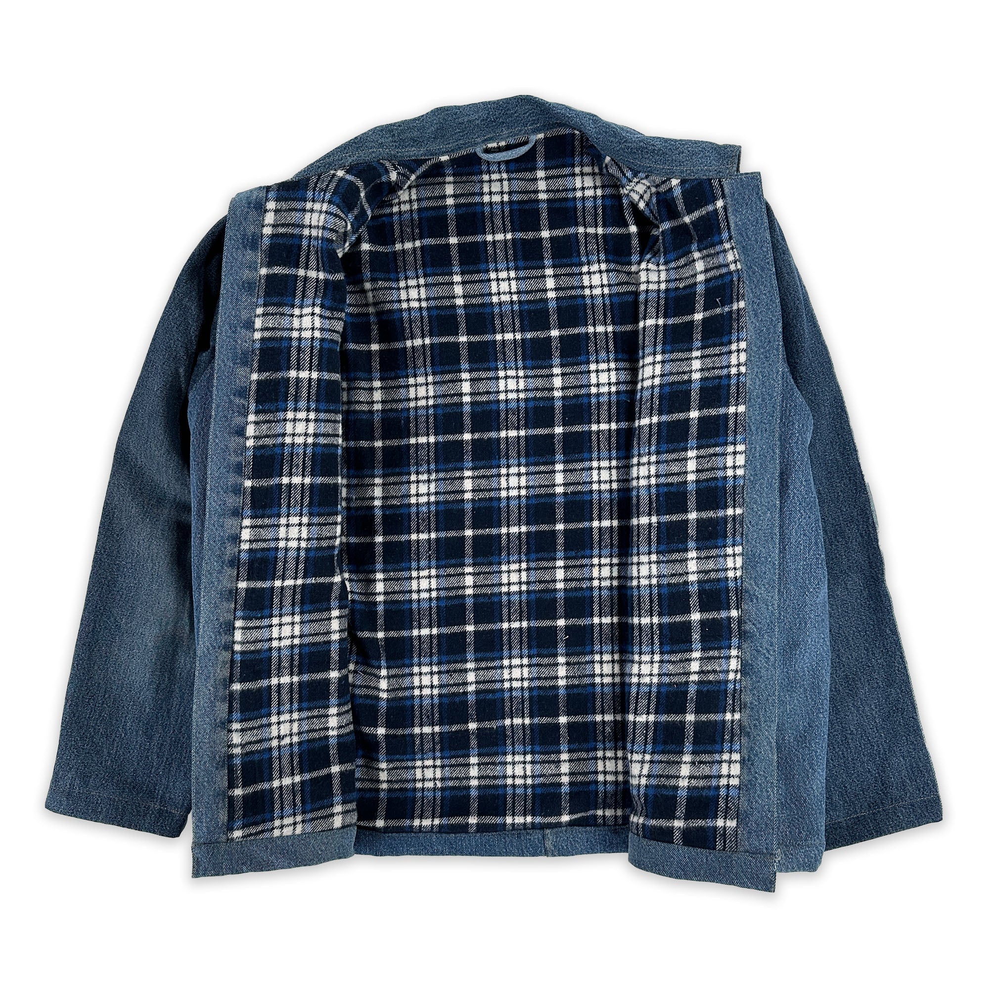 Custom Chore Coat - Upcycled Carhartt Jeans - Men's L / Women's XL Great Lakes Reclaimed Denim