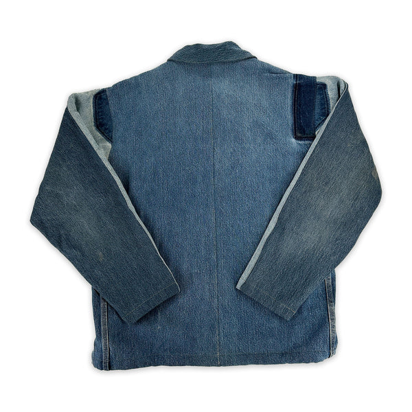 Custom Chore Coat - Upcycled Carhartt Jeans - Men's L / Women's XL Great Lakes Reclaimed Denim