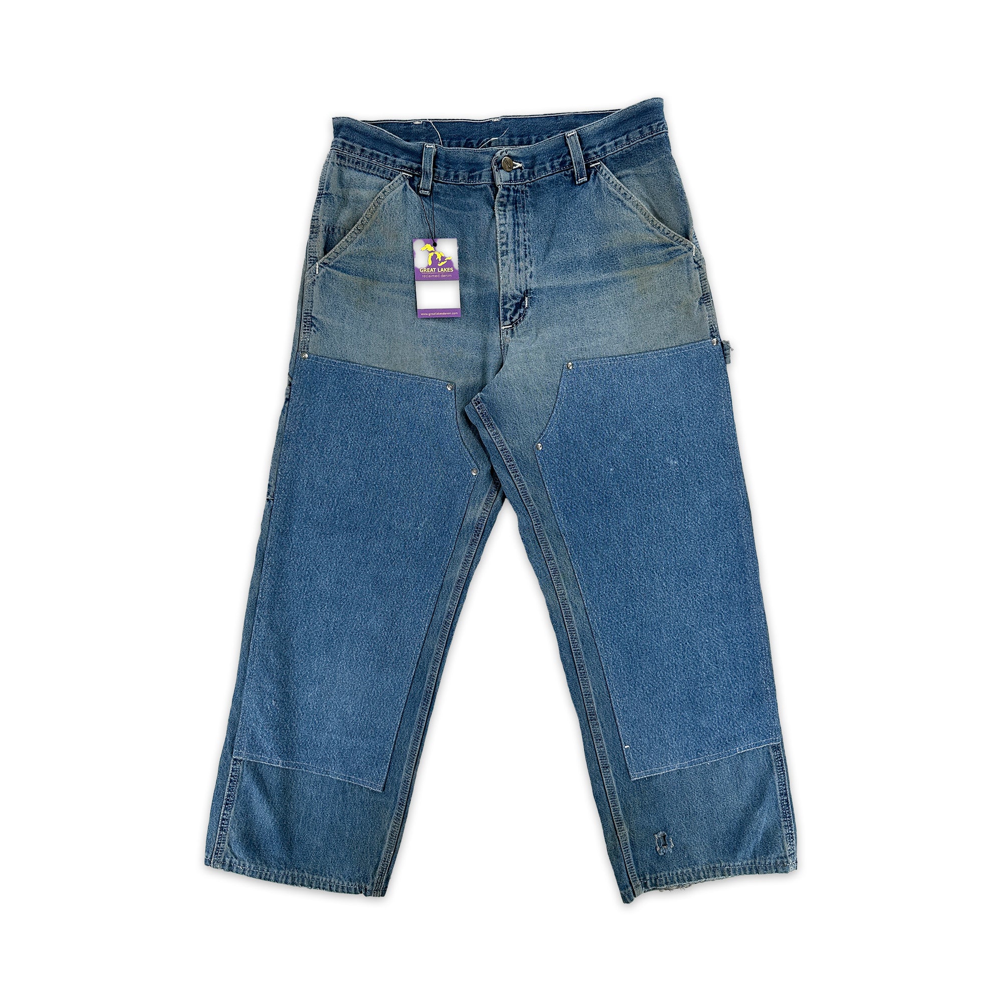 Custom Vintage Carhartt B13 Carpenter Jeans - 30x26 Great Lakes Reclaimed Denim