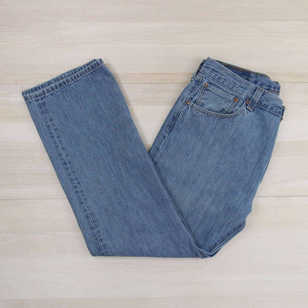 Men's Levi's 501 Straight Leg Jeans - Tagged 36x30; measures 34x29 Great Lakes Reclaimed Denim