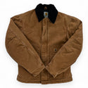 Carhartt J22 - Sandstone Duck Arctic Traditional Jacket - Quilt Lined - Small Great Lakes Reclaimed Denim