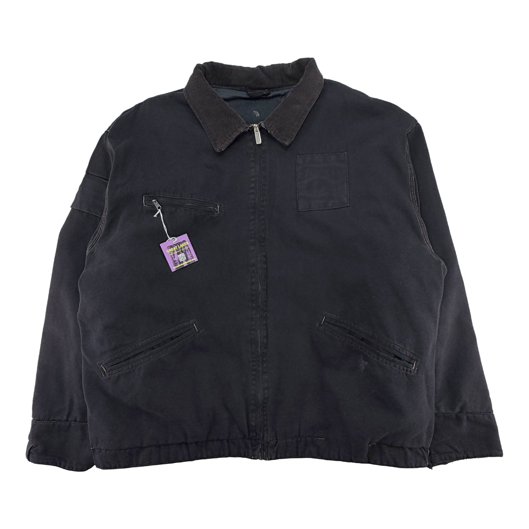 Custom Recycled Garment Dyed Worn Workwear Jacket - One of a Kind - 2XL