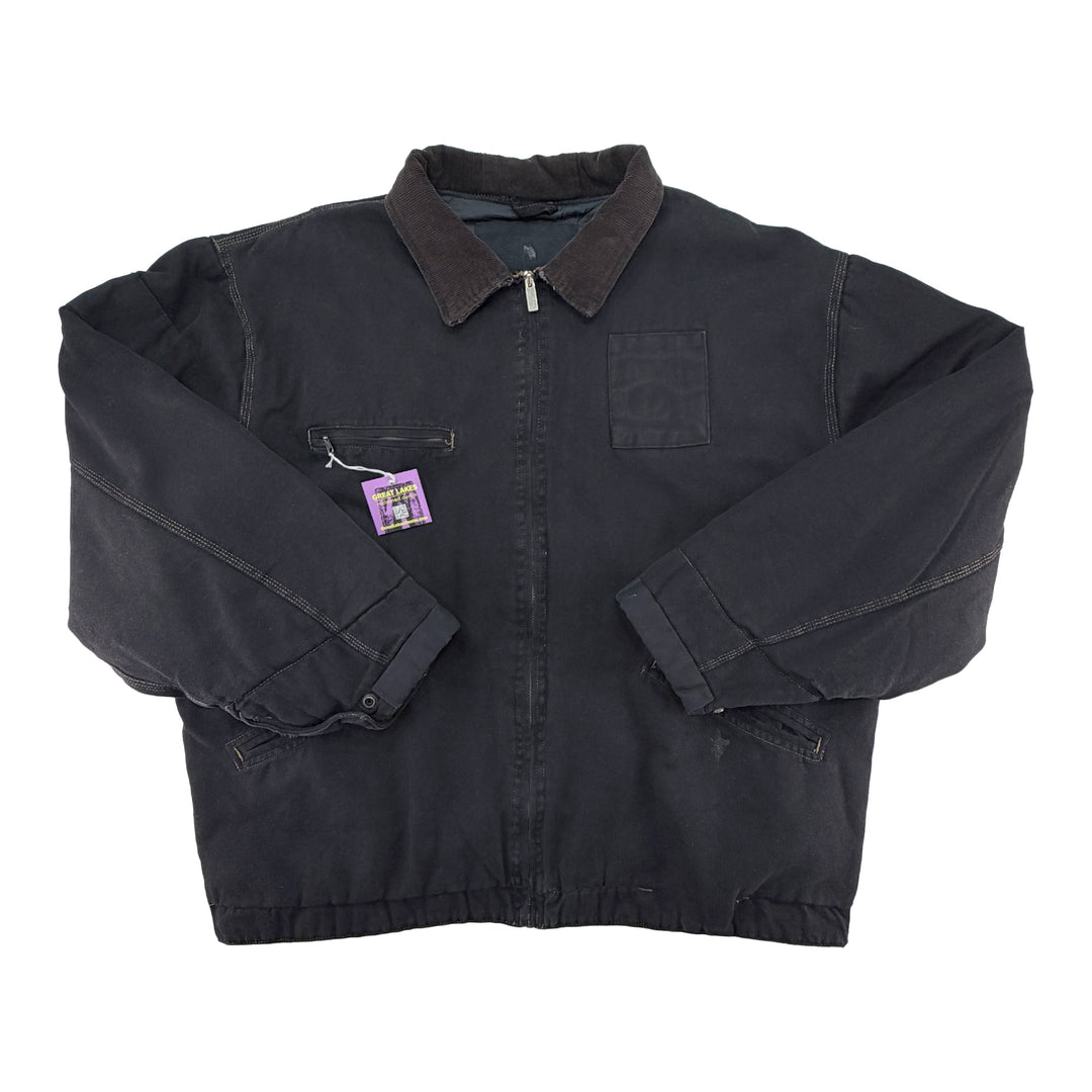 Custom Recycled Garment Dyed Worn Workwear Jacket - One of a Kind - 2XL