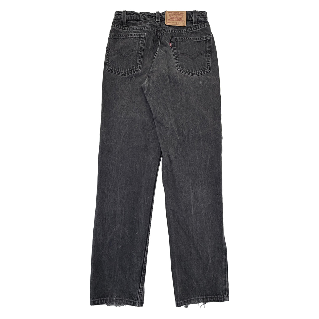 Vintage 1997 Black Levi's 550 Relaxed Jeans - Tagged: 31x32; Actual: 28x32