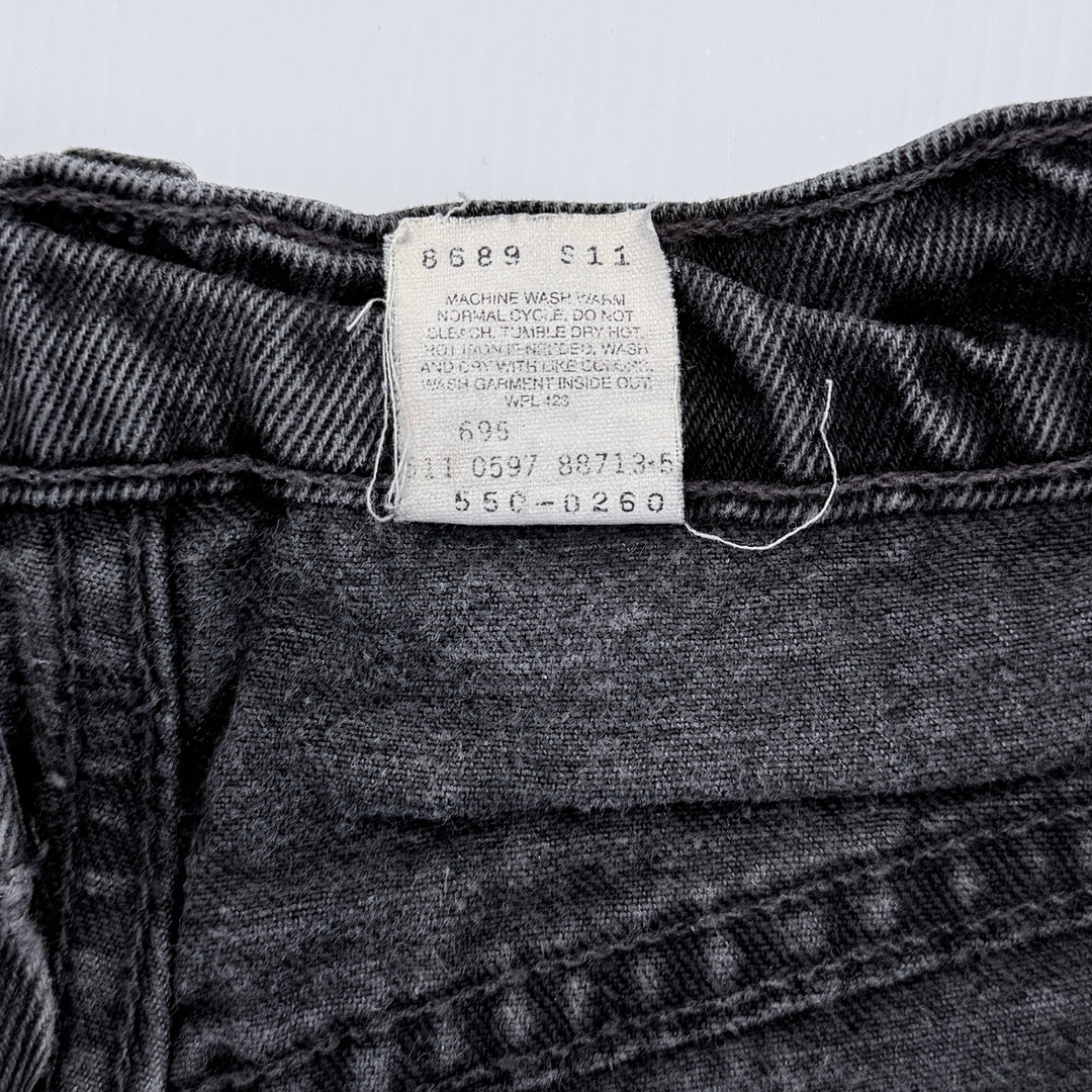 Vintage 1997 Black Levi's 550 Relaxed Jeans - Tagged: 31x32; Actual: 28x32