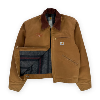 Carhartt J01 BRN Blanket Lined Detroit Jacket - Men's 46 (XL) Great Lakes Reclaimed Denim