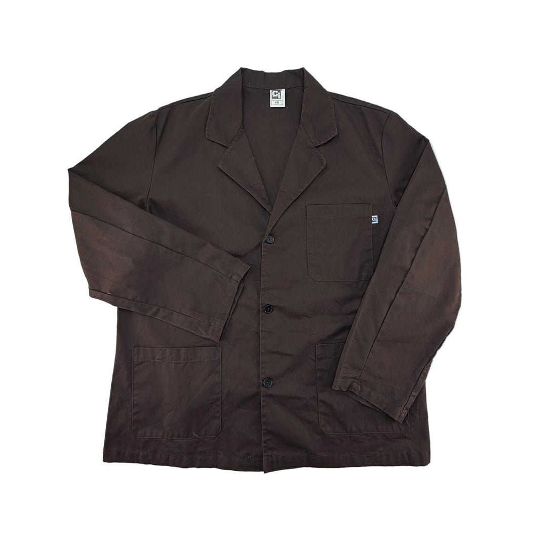 Brown European Cotton Blend Work Jacket - Men's Large