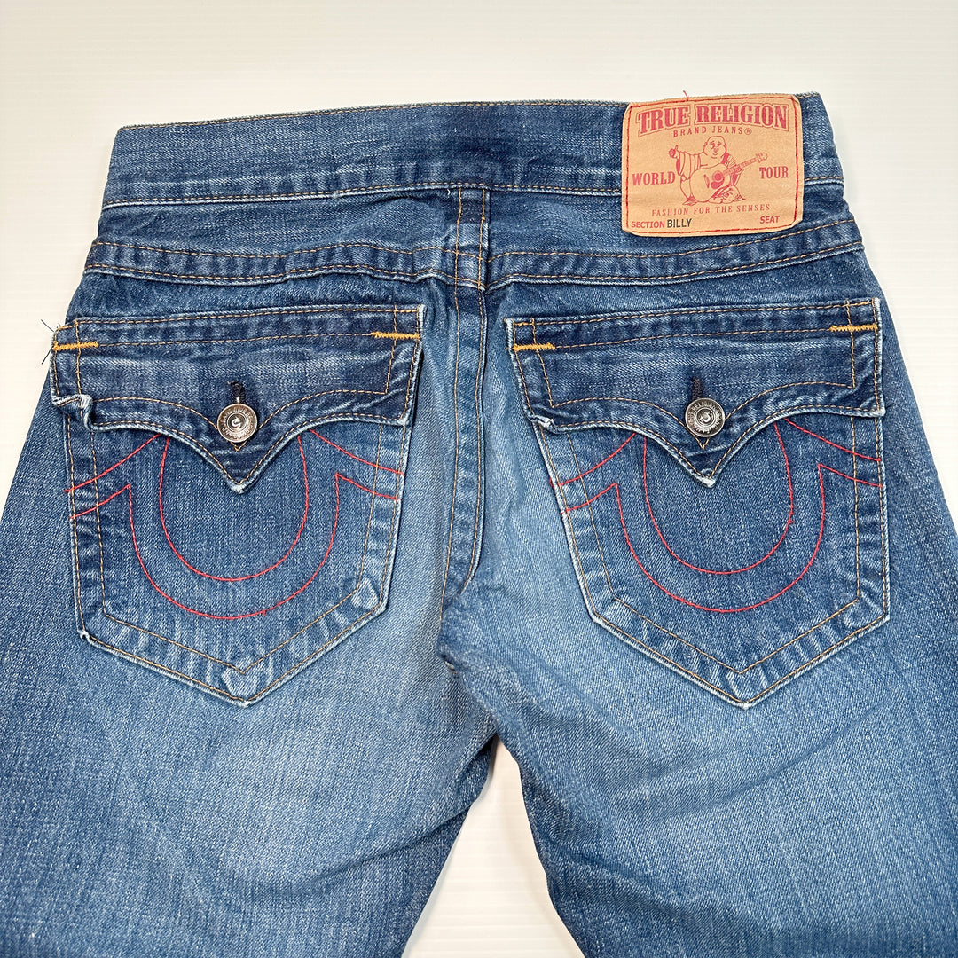 True Religion Billy Distressed Cutoff Jeans Jorts Women's 28