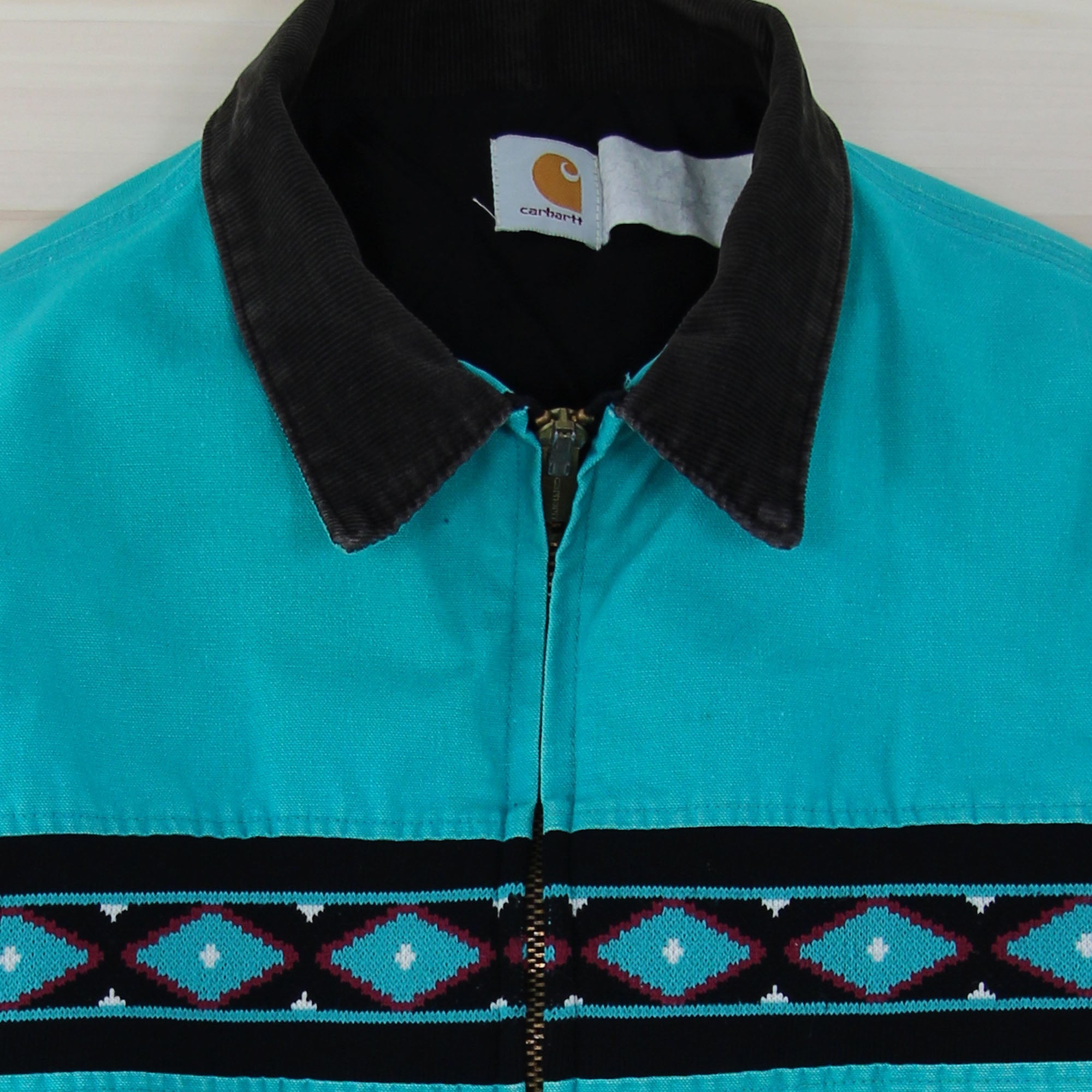 Vintage Carhartt JQ041 Quilted Flannel Lined Southwest Jacket - Large - 0