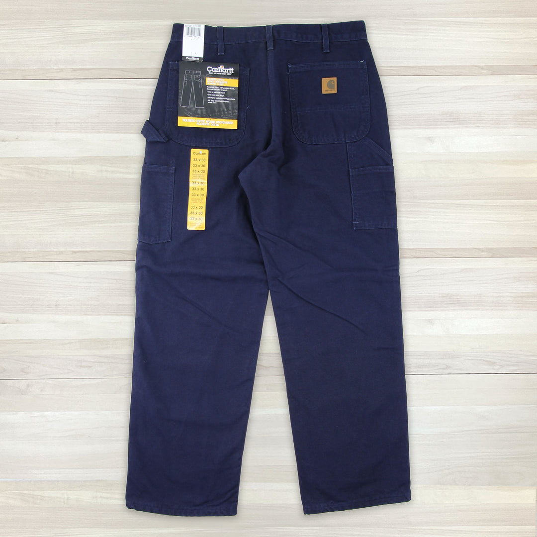 Carhartt B111 MDT Flannel Lined Washed Duck Carpenter Pants NWT 33x30
