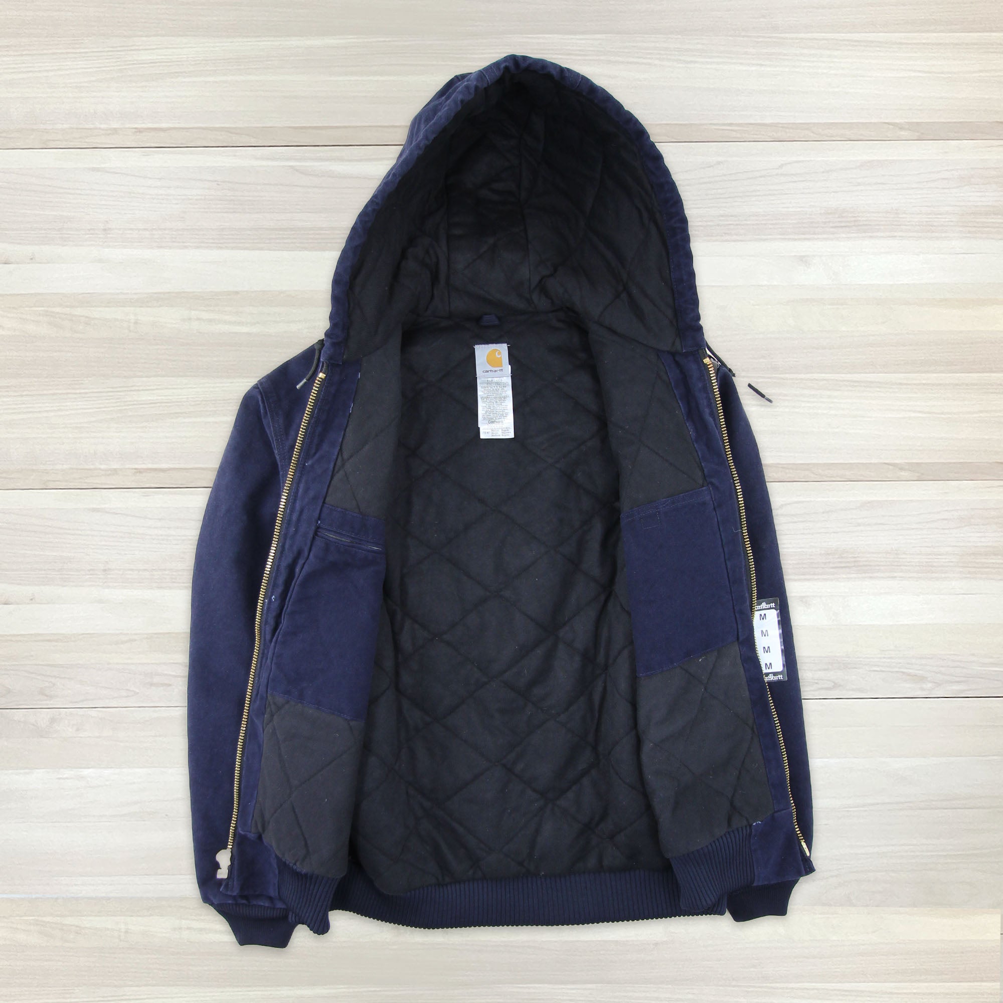 Carhartt J130 MDT (Midnight) Quilted Flannel Lined Sandstone Duck Jacket NWT - Medium - 0