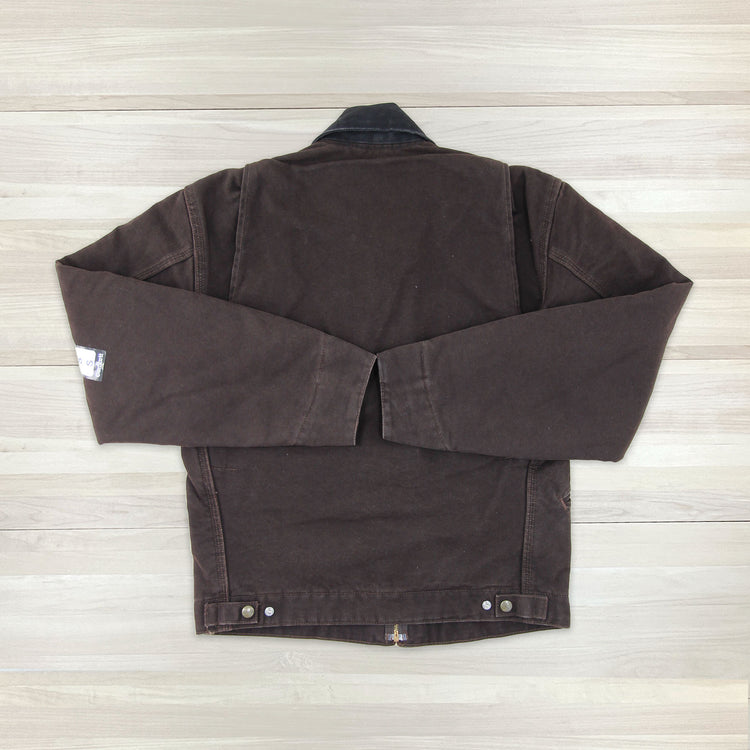 Carhartt J97 DKB Dark Brown Blanket Lined Detroit Jacket NWT - Small Great Lakes Reclaimed Denim