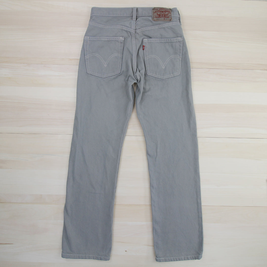 Levi's 501 Straight Leg Jeans - Gray / Taupe Wash  - Measures 28x31