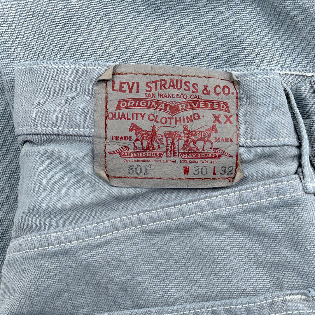 Levi's 501 Straight Leg Jeans - Gray / Taupe Wash  - Measures 28x31 Great Lakes Reclaimed Denim