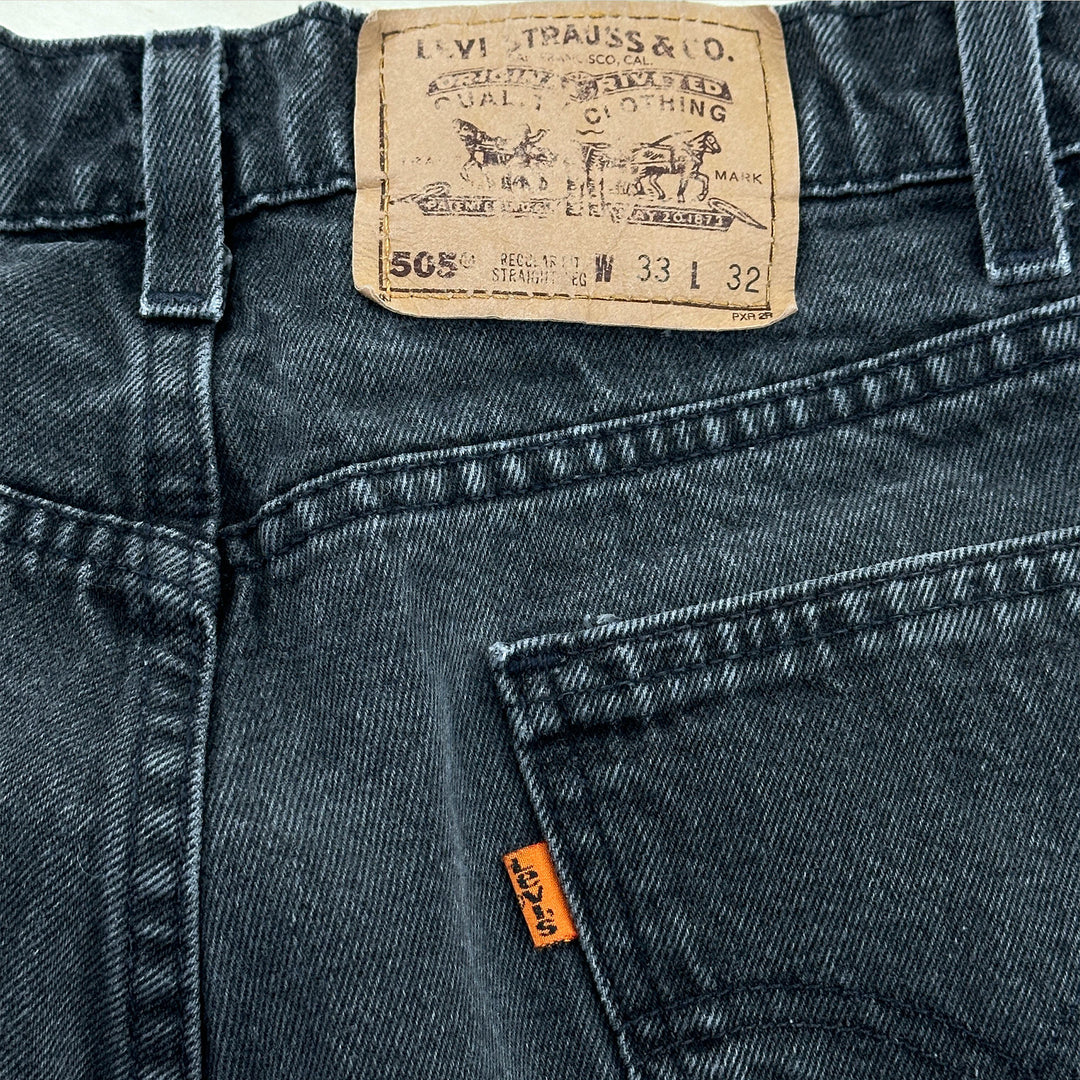 Vintage Levi's 505 Men's Straight Leg USA Orange Tab - Tagged size: 33x32; Measured: 30x28