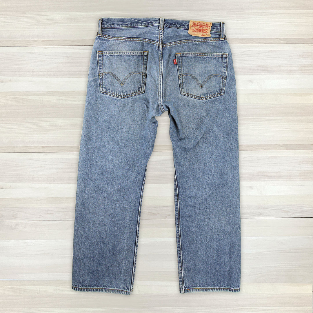 Men's Vintage Levi's 501 Straight Leg Jeans - Measures 35x29