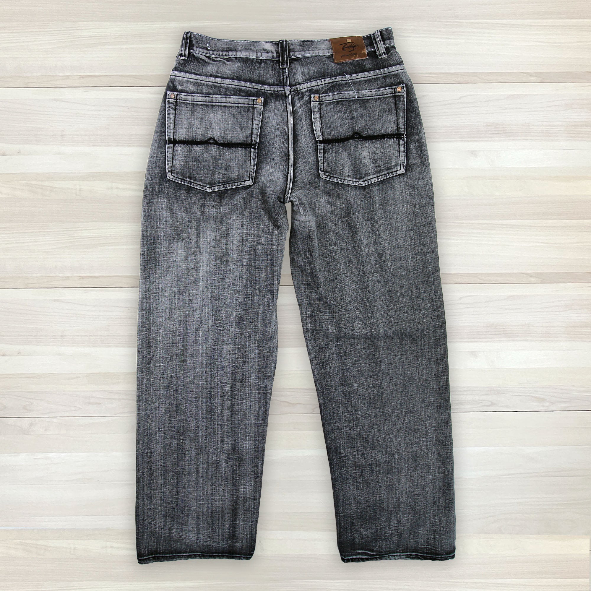 Men's Y2K PJ Mark Baggy Distressed Jeans - Measures 36x32 - 0