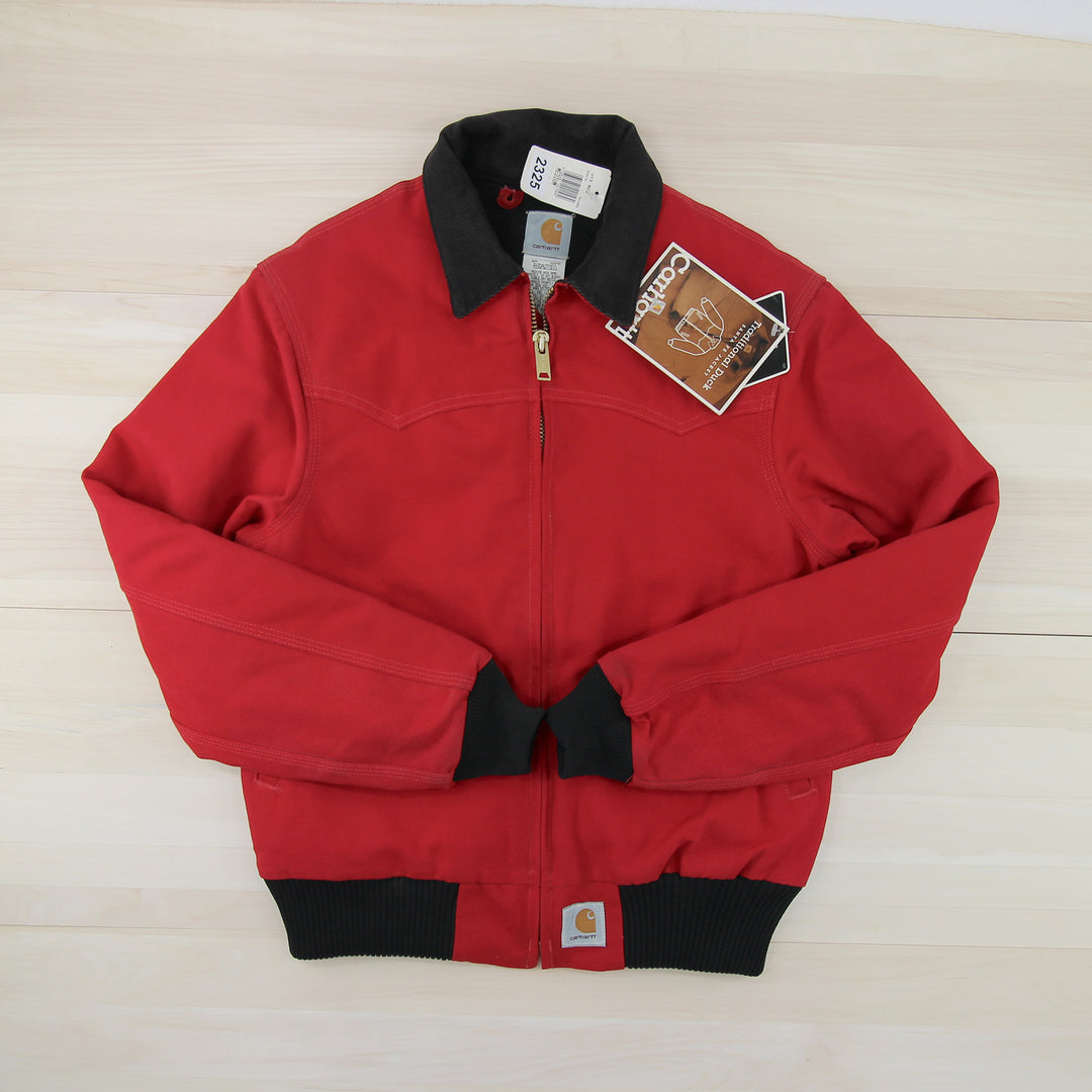 Vintage Carhartt J13 Red Traditional Duck Santa Fe Jacket- Medium Great Lakes Reclaimed Denim