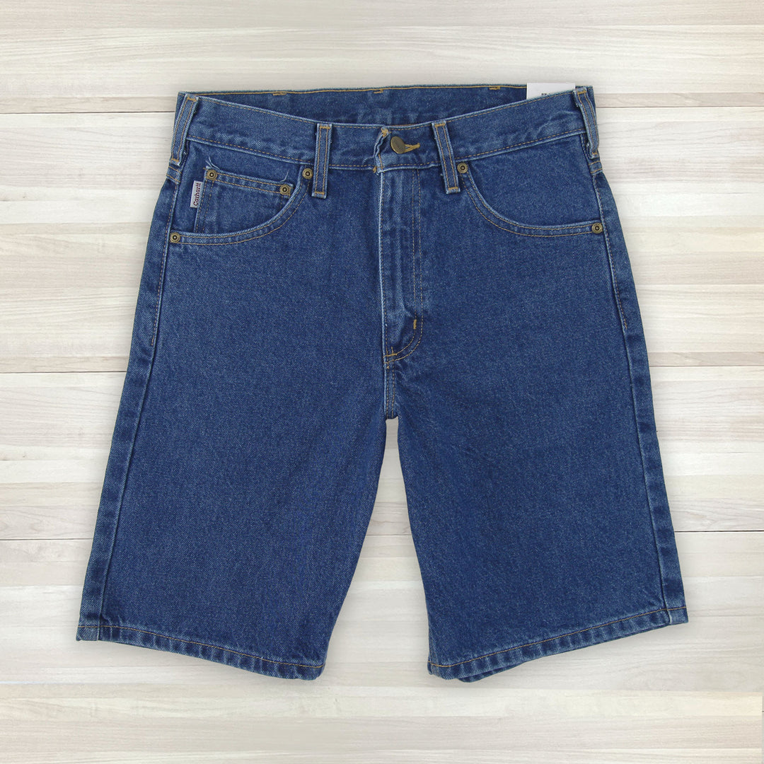 Vintage Men's Blue Carhartt Relaxed Fit Denim Shorts NWT 29x9