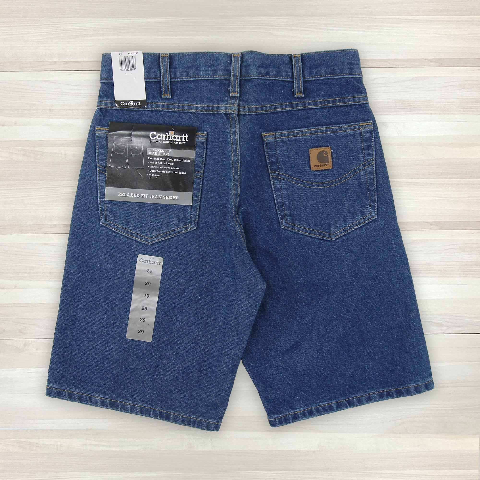 Vintage Men's Blue Carhartt Denim Relaxed Fit Shorts NWT 29x9 - 0