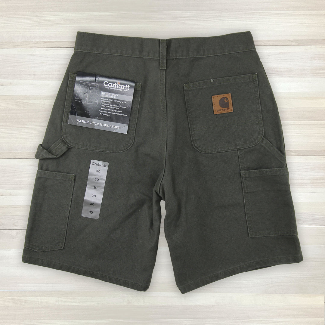 Men's Vintage Carhartt B25 Moss Washed Duck Shorts NWT 30x8.5