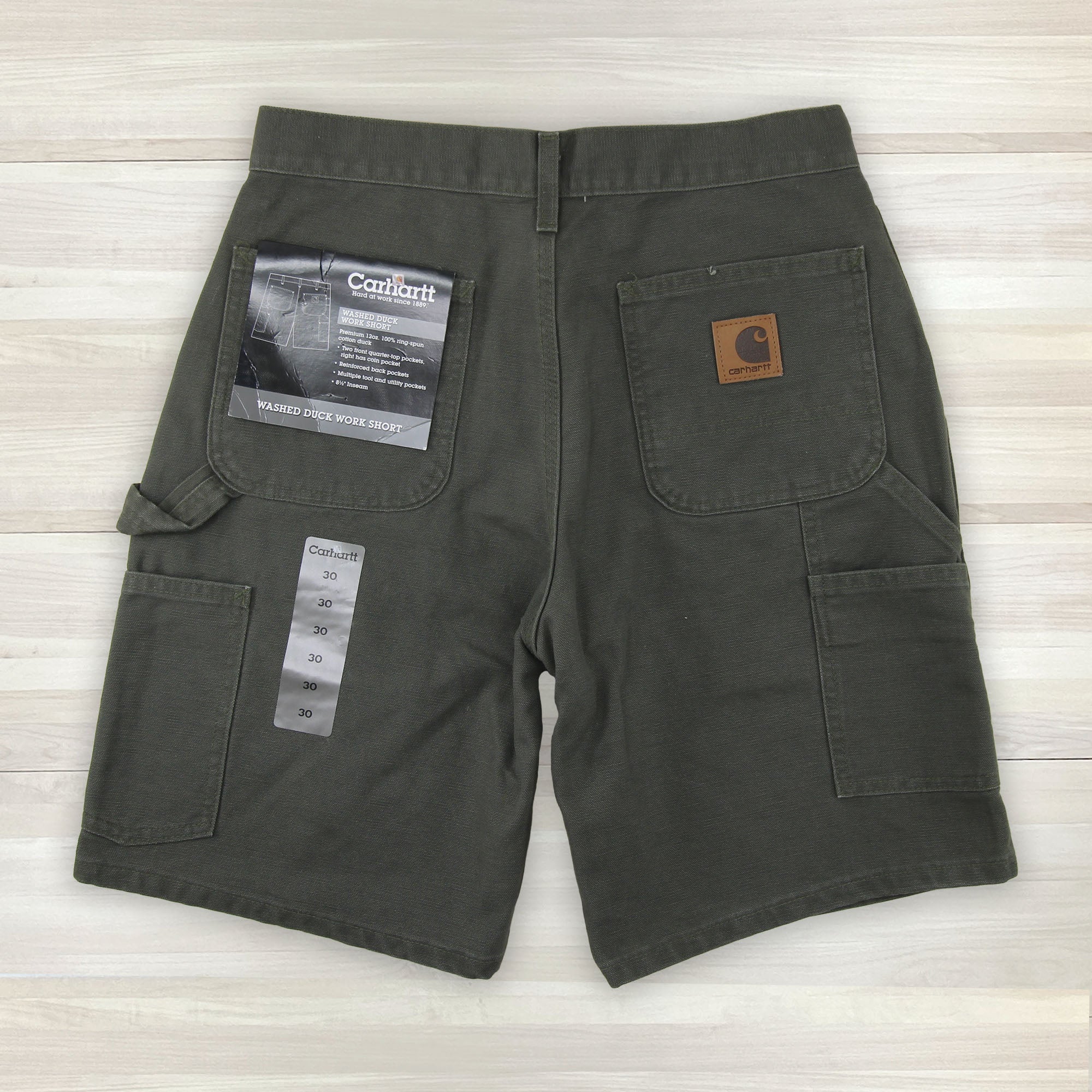 Men's Vintage Carhartt B25 Moss Washed Duck Shorts NWT 30x8.5 - 0