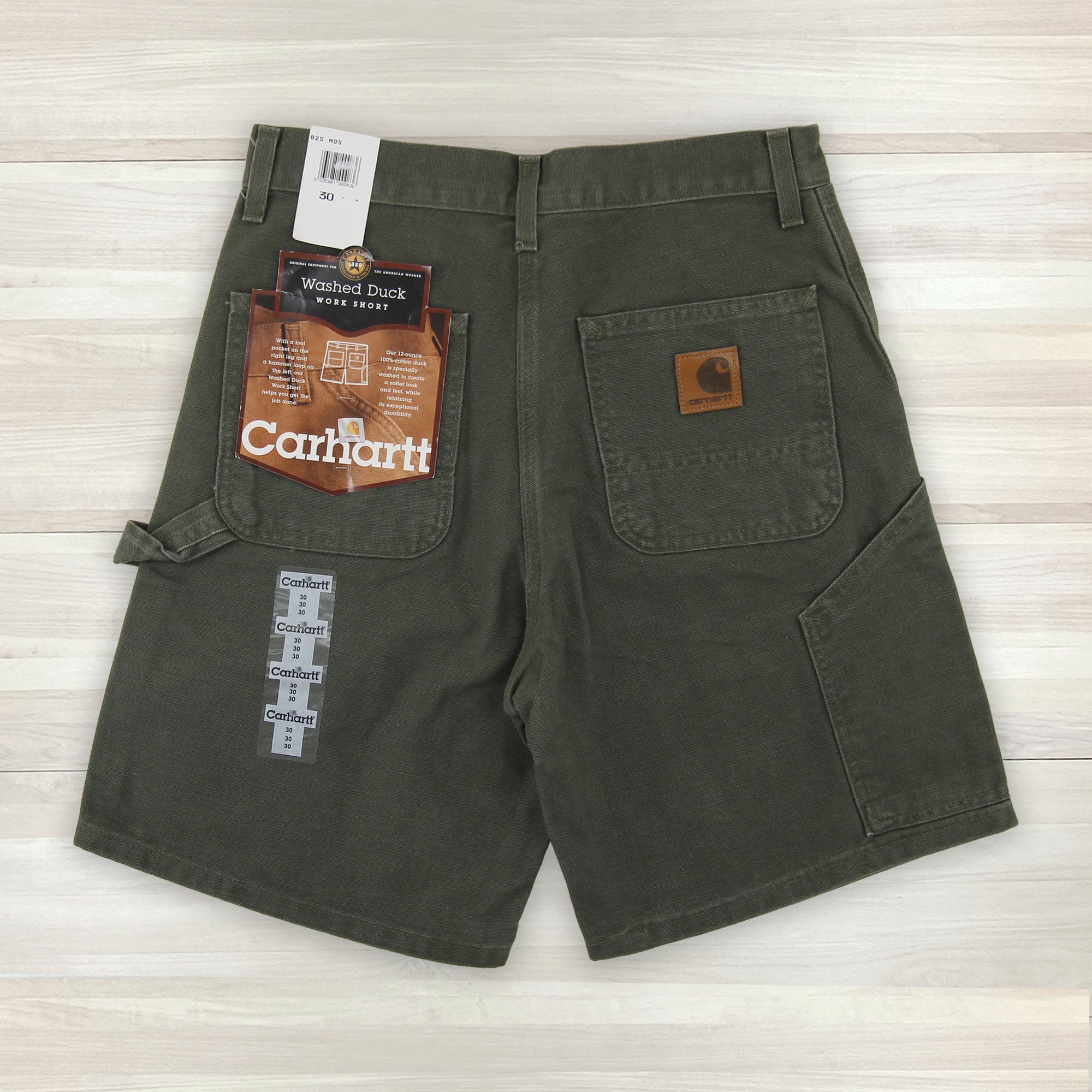 VTG Carhartt B25 Moss Shorts NWT 30x8.5 Great Lakes Reclaimed Denim