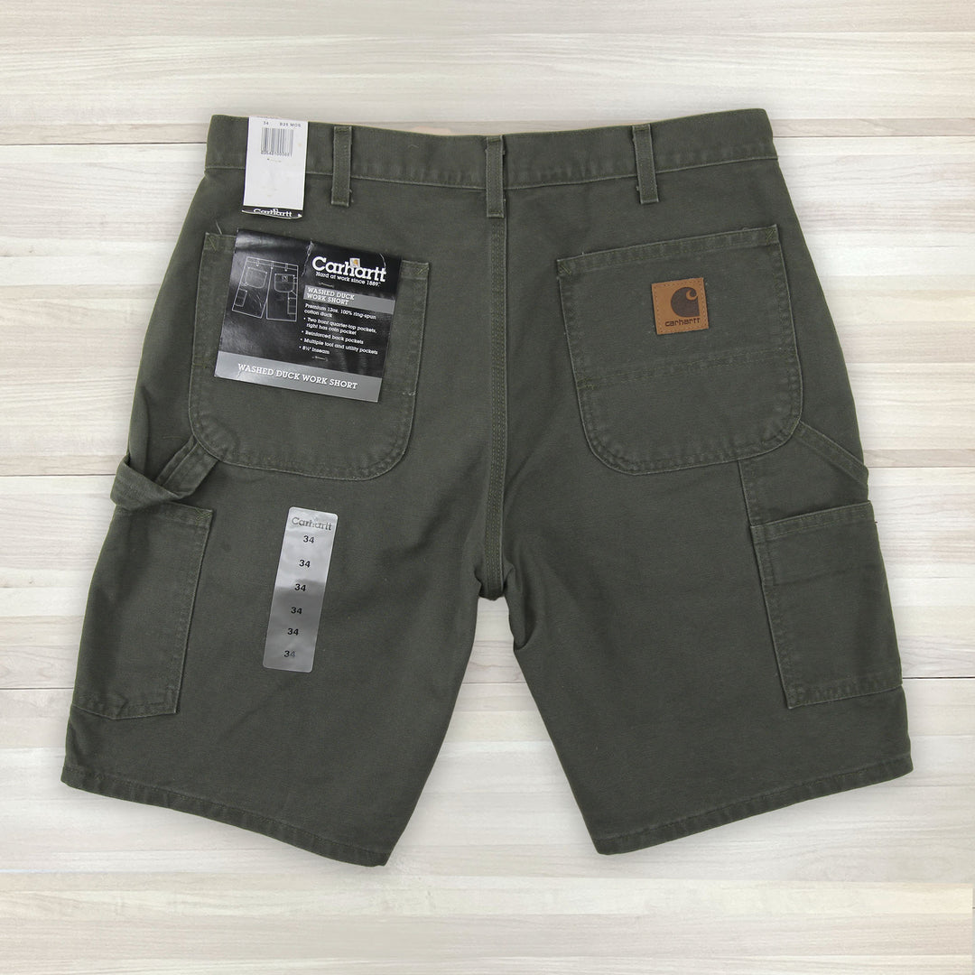 Men's Vintage Carhartt B25 Moss Washed Duck Shorts NWT 34x8.5