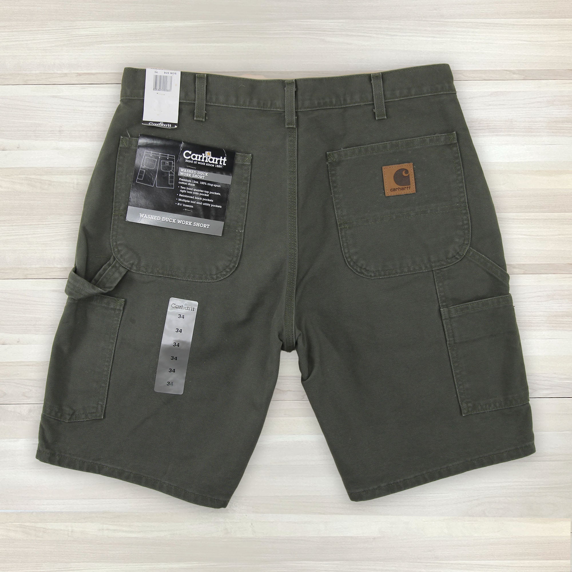 Men's Vintage Carhartt B25 Moss Washed Duck Shorts NWT 34x8.5 - 0