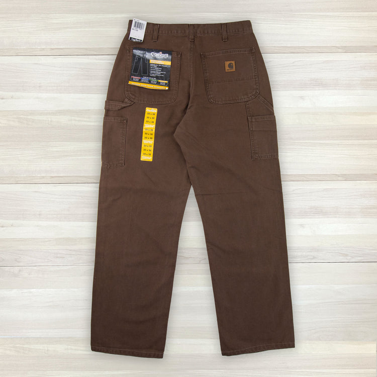 Men's Carhartt B11 CHT Washed Duck Carpenter Pants NWT 33x32 Great Lakes Reclaimed Denim