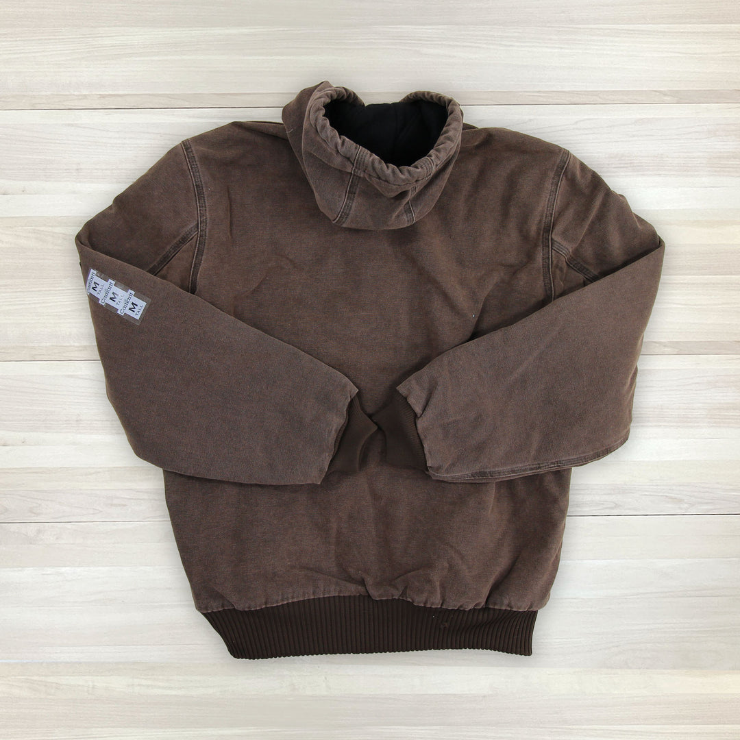 Vintage Carhartt J130 CHT (chestnut) Quilted Flannel Lined Sandstone Duck Jacket  Medium Tall