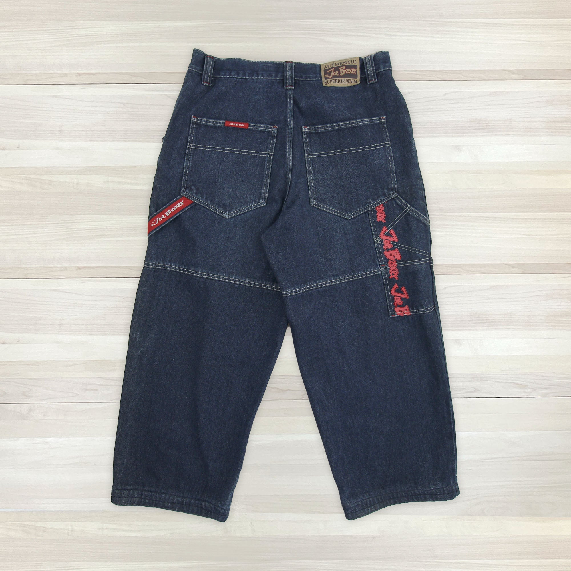 Modified Men's Vintage Y2K Baggy Joe Boxer Carpenter Jeans - Tagged 34x30; measured 34x25 - 0
