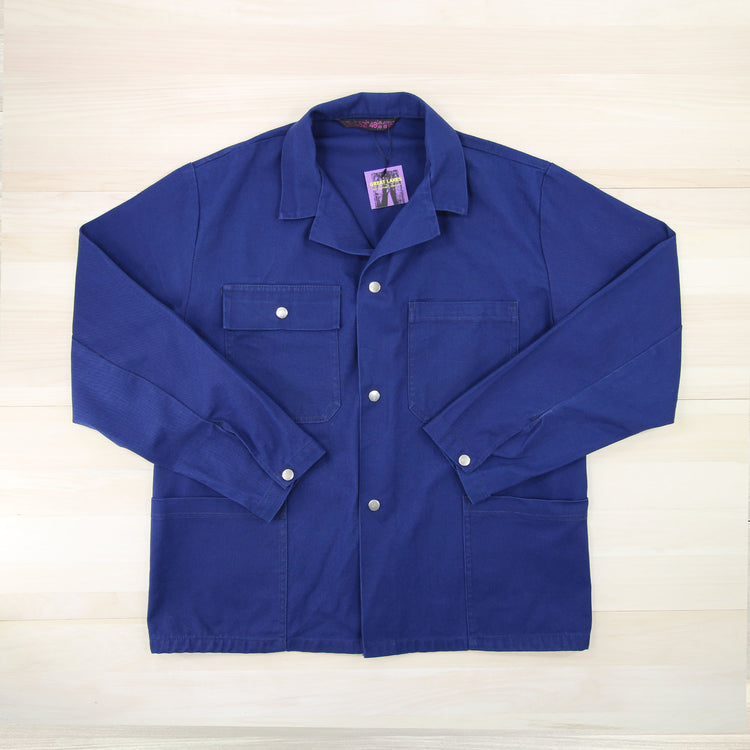 Blue French Work Jacket - Women's XL Great Lakes Reclaimed Denim