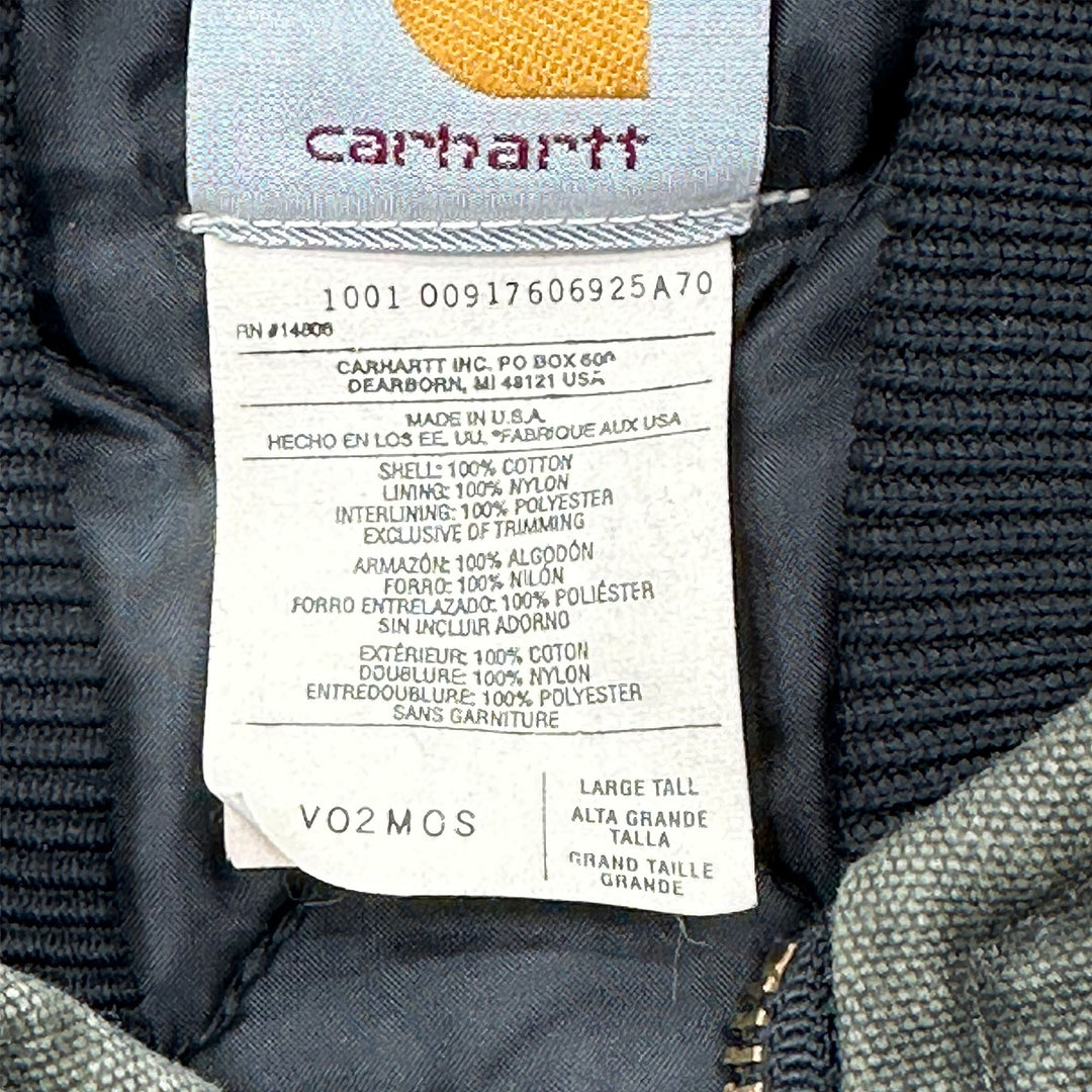 Vintage Carhartt V02 MOS Sandstone Arctic Quilt Lined Vest NWT Large Tall