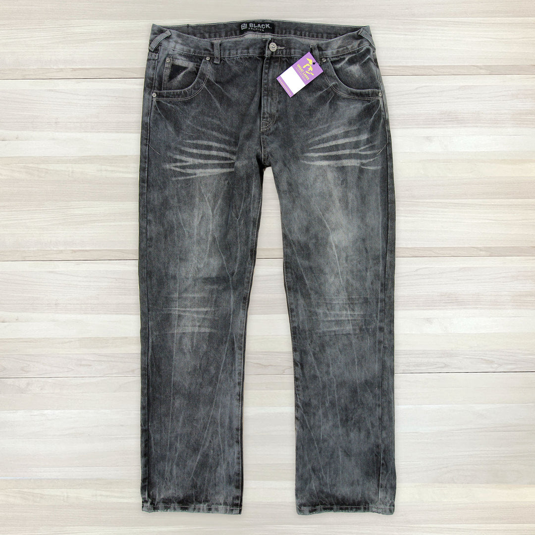 Vintage Y2K Men's CJ Black Relax Straight Baggy Jeans - 38x32