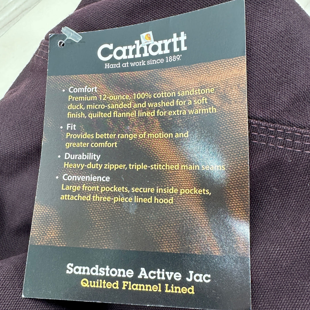 Carhartt J130 DWN Sandstone Active Jacket Quilted Flannel Lined NWT XL