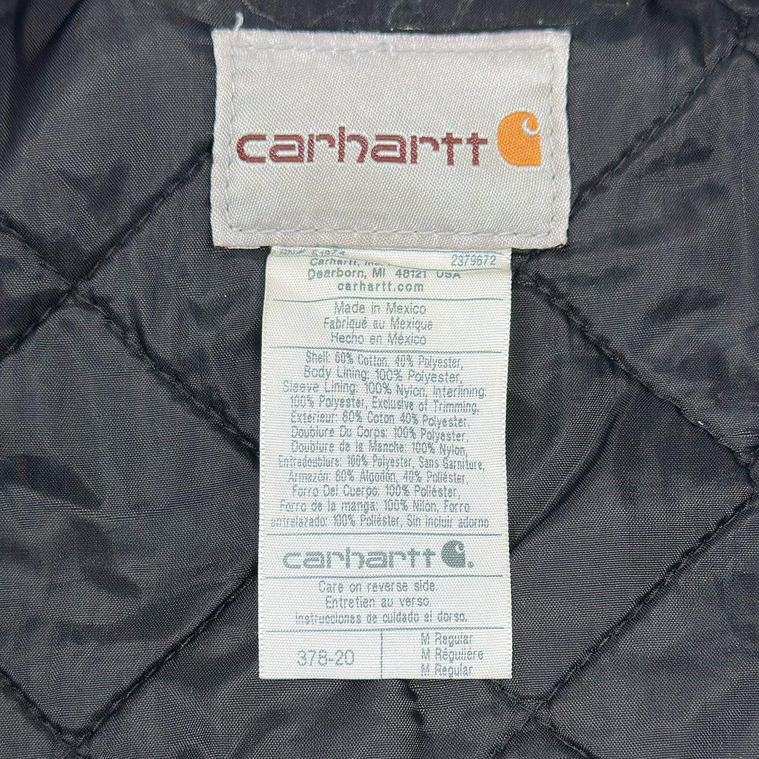 Thrashed Carhartt 378-20 Quilted Nylon Lined Work Jacket Medium