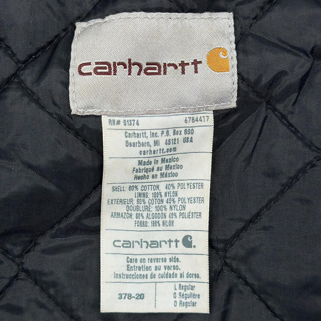 Thrashed Carhartt 378-20 Quilted Nylon Lined Work Jacket Large