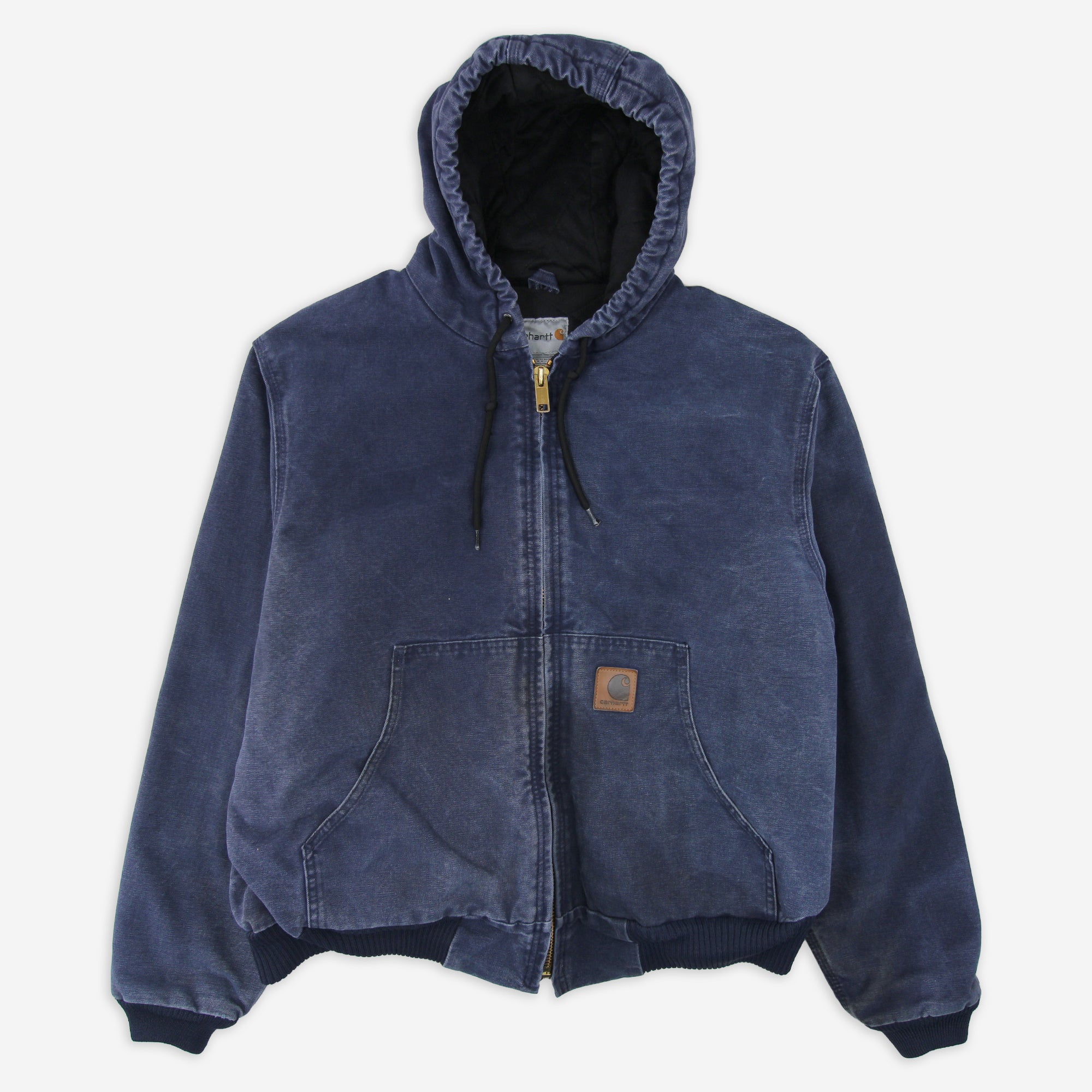 Thrashed Carhartt Work Jacket - L - Great Lakes Reclaimed Denim Thrashed Carhartt Work Jacket - L - Great Lakes Reclaimed Denim