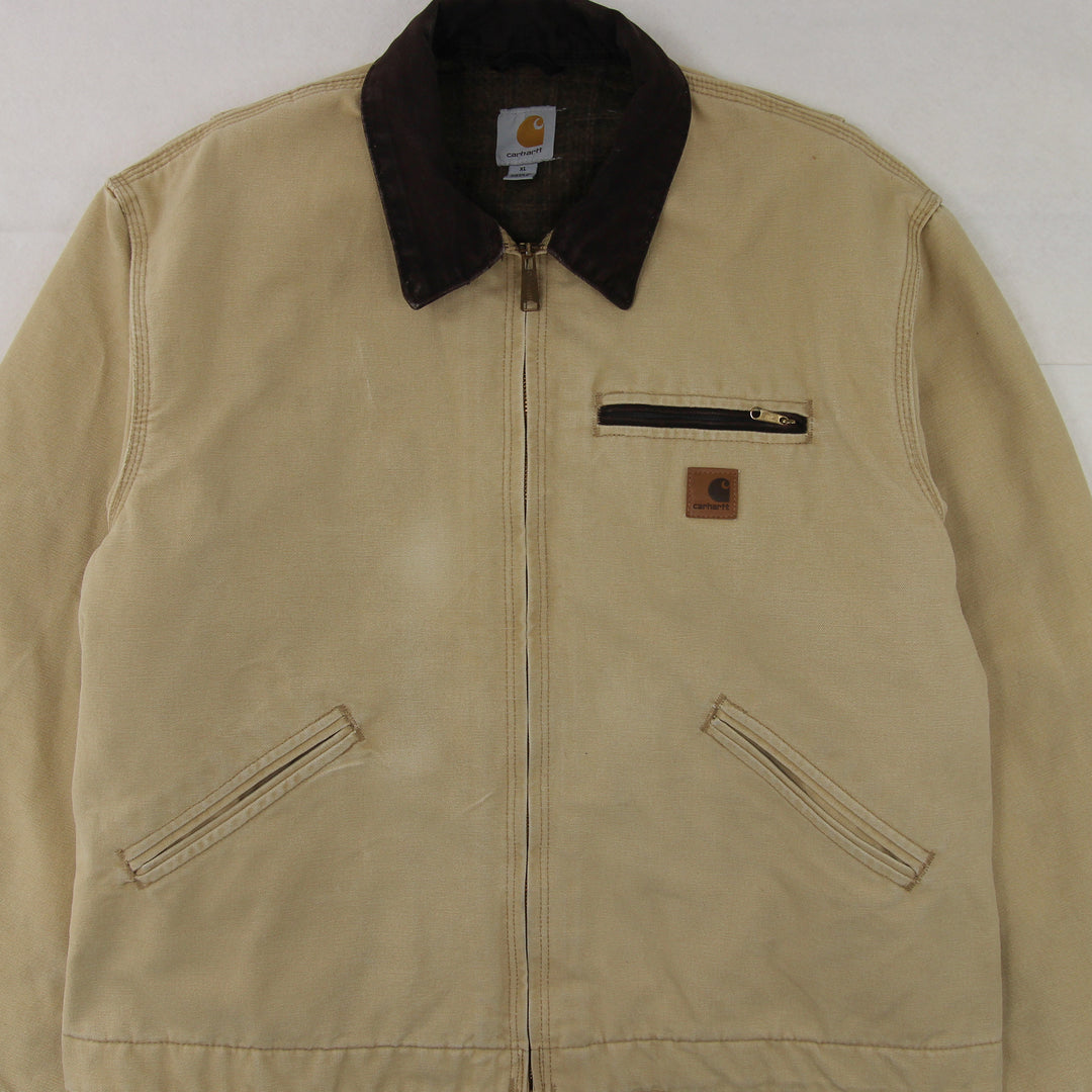 Carhartt J97 WNB Worn Brown Blanket Lined Detroit Jacket Men's XL