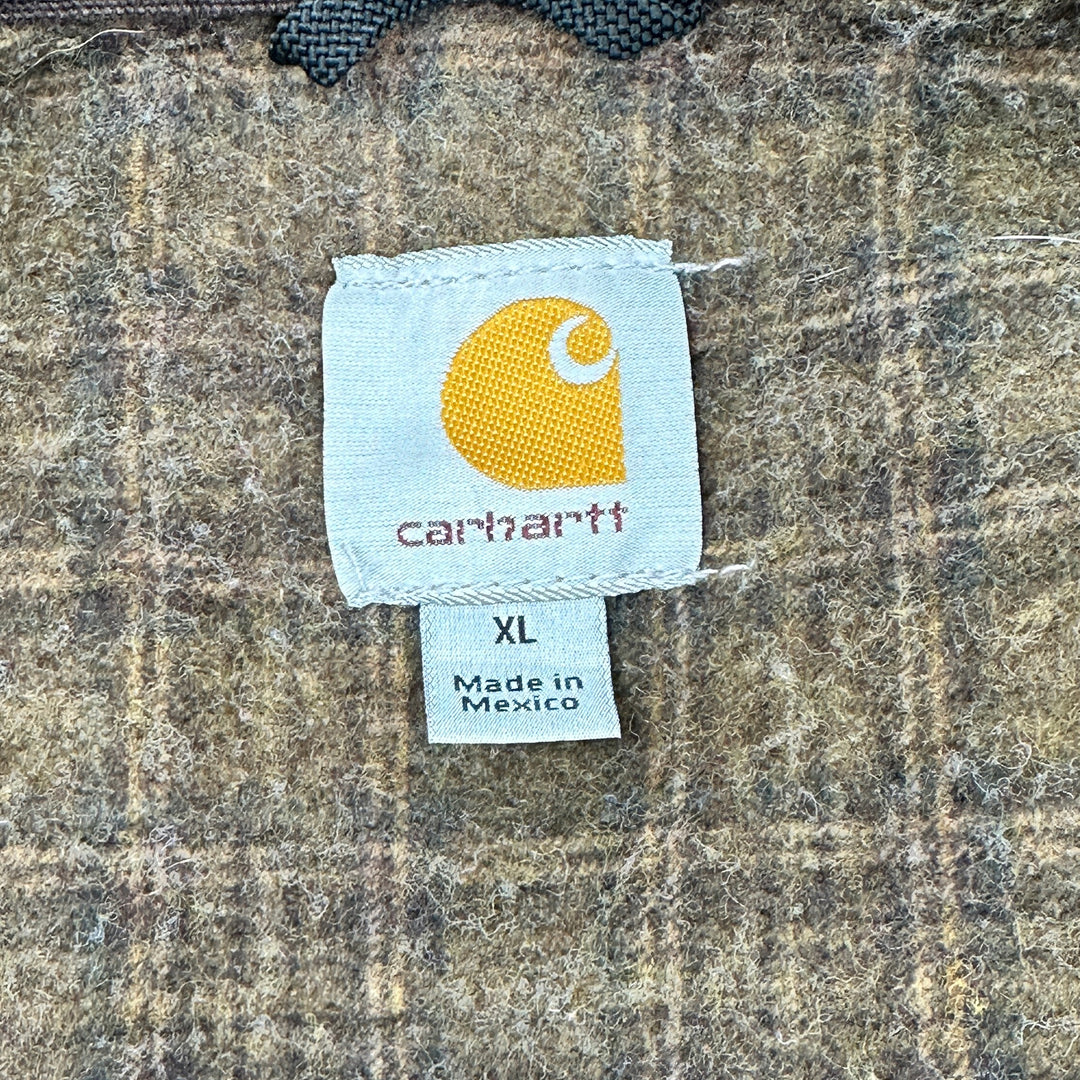 Carhartt J97 WNB Worn Brown Blanket Lined Detroit Jacket Men's XL