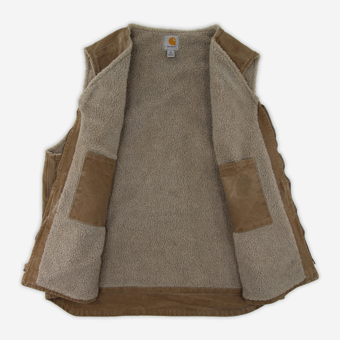 Carhartt V26 FRB Frontier Brown Sherpa Lined Vest XL Tall