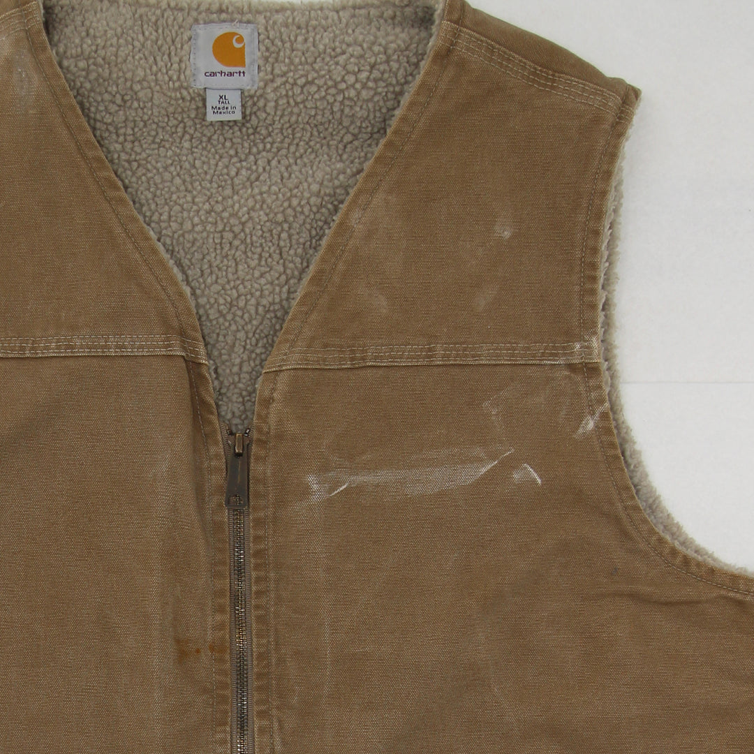 Carhartt V26 FRB Frontier Brown Sherpa Lined Vest XL Tall