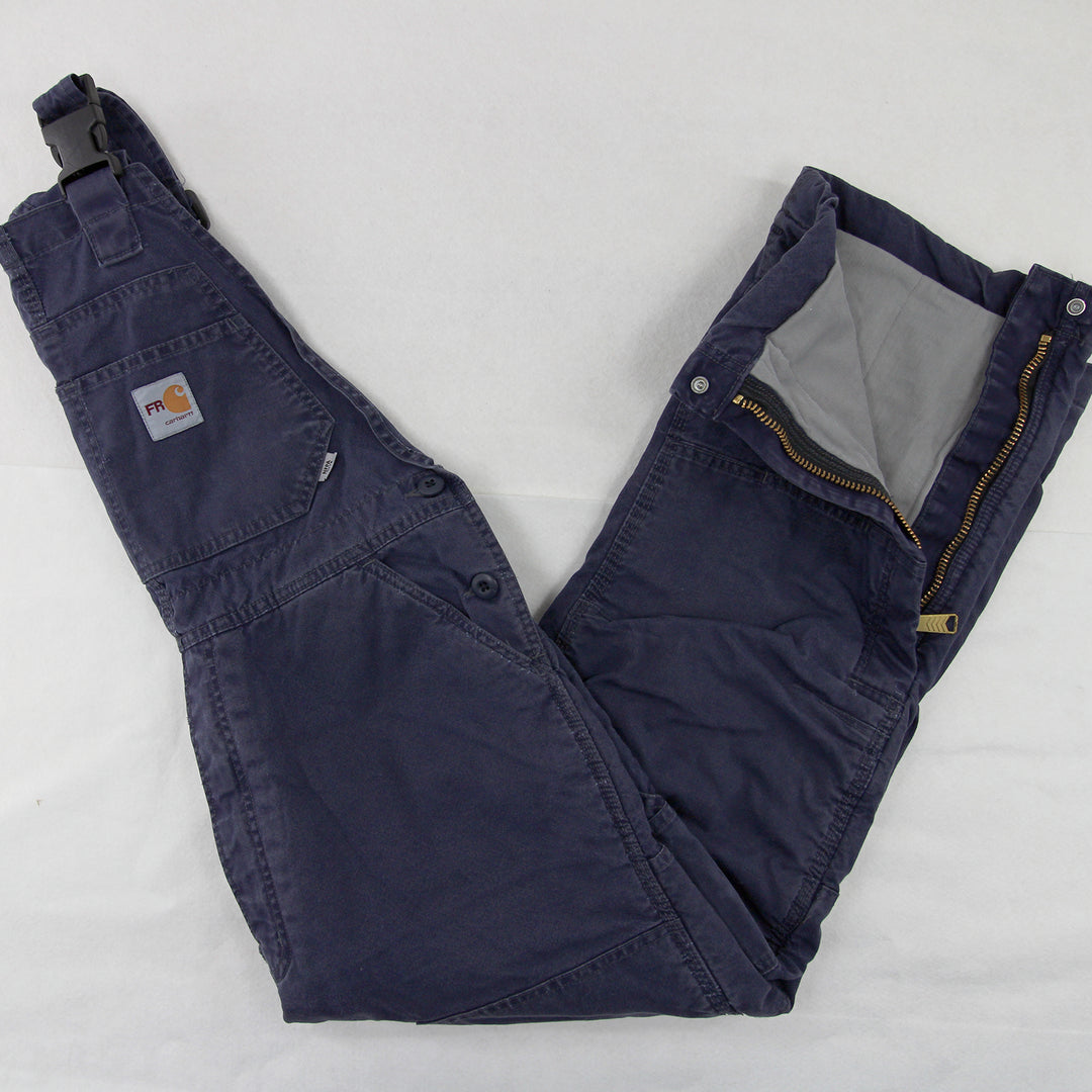 Carhartt FR Flame Resistant Duck Bib Overalls Quilt Lined 32x30