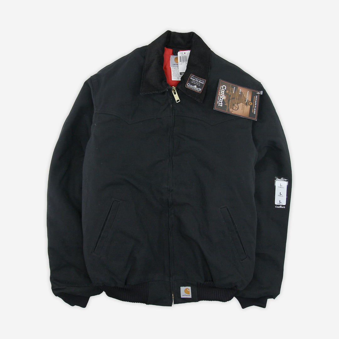 Carhartt J13 BLK Black Duck Santa Fe Jacket Large Tall