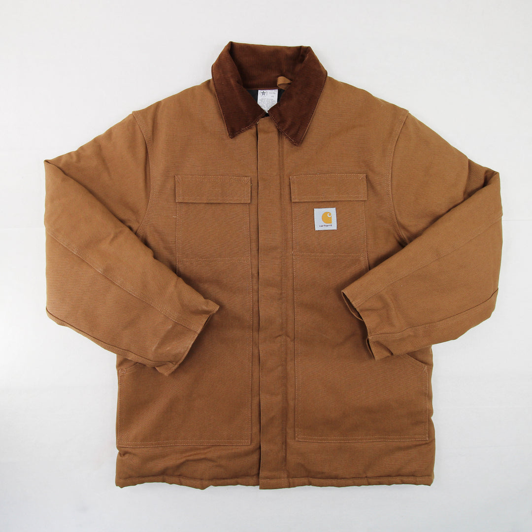 Vintage Carhartt CQ186 Firm Duck Insulated Traditional Coat USA 44 / Large