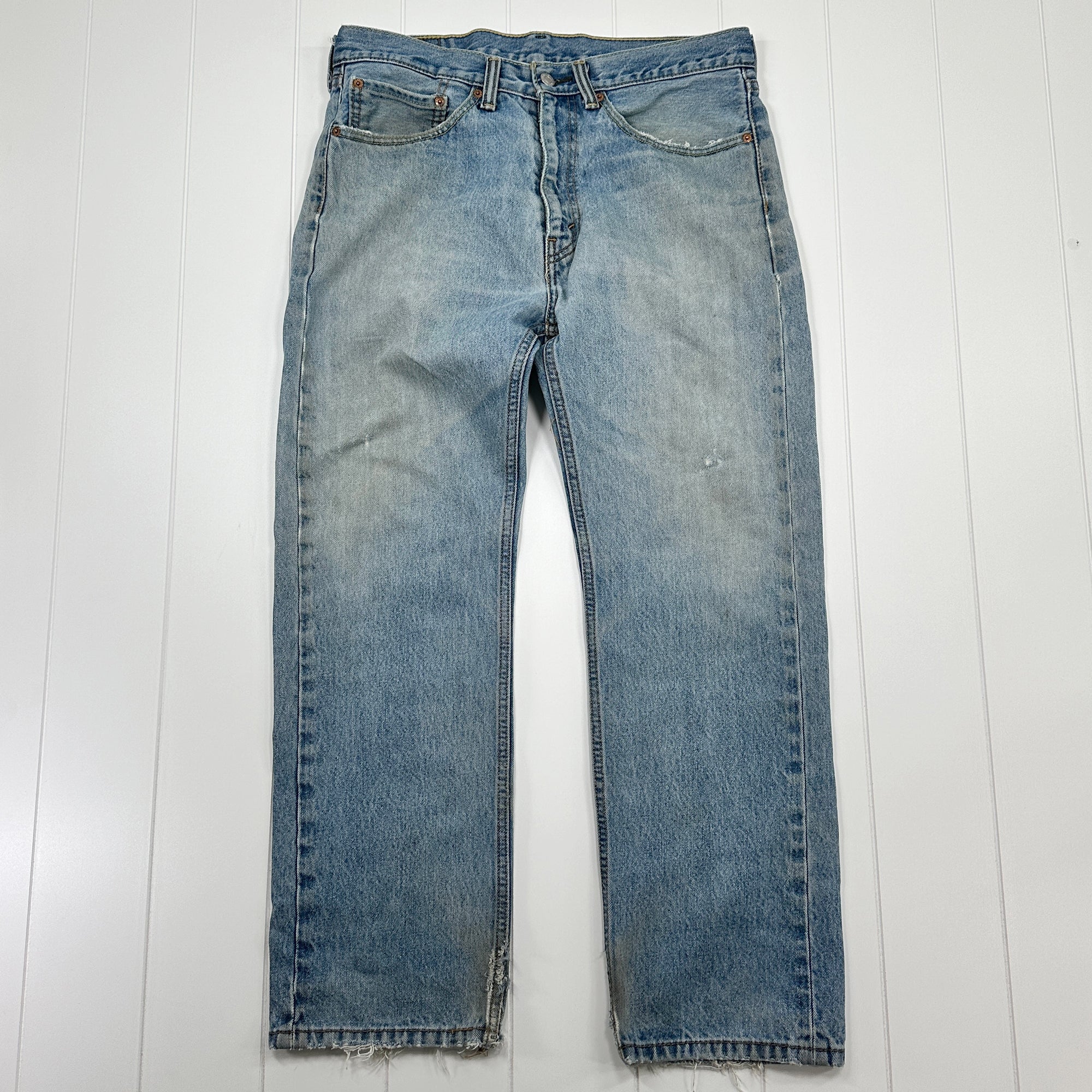 Men s Levi s 505 Jeans 34x29 Great Lakes Reclaimed Denim