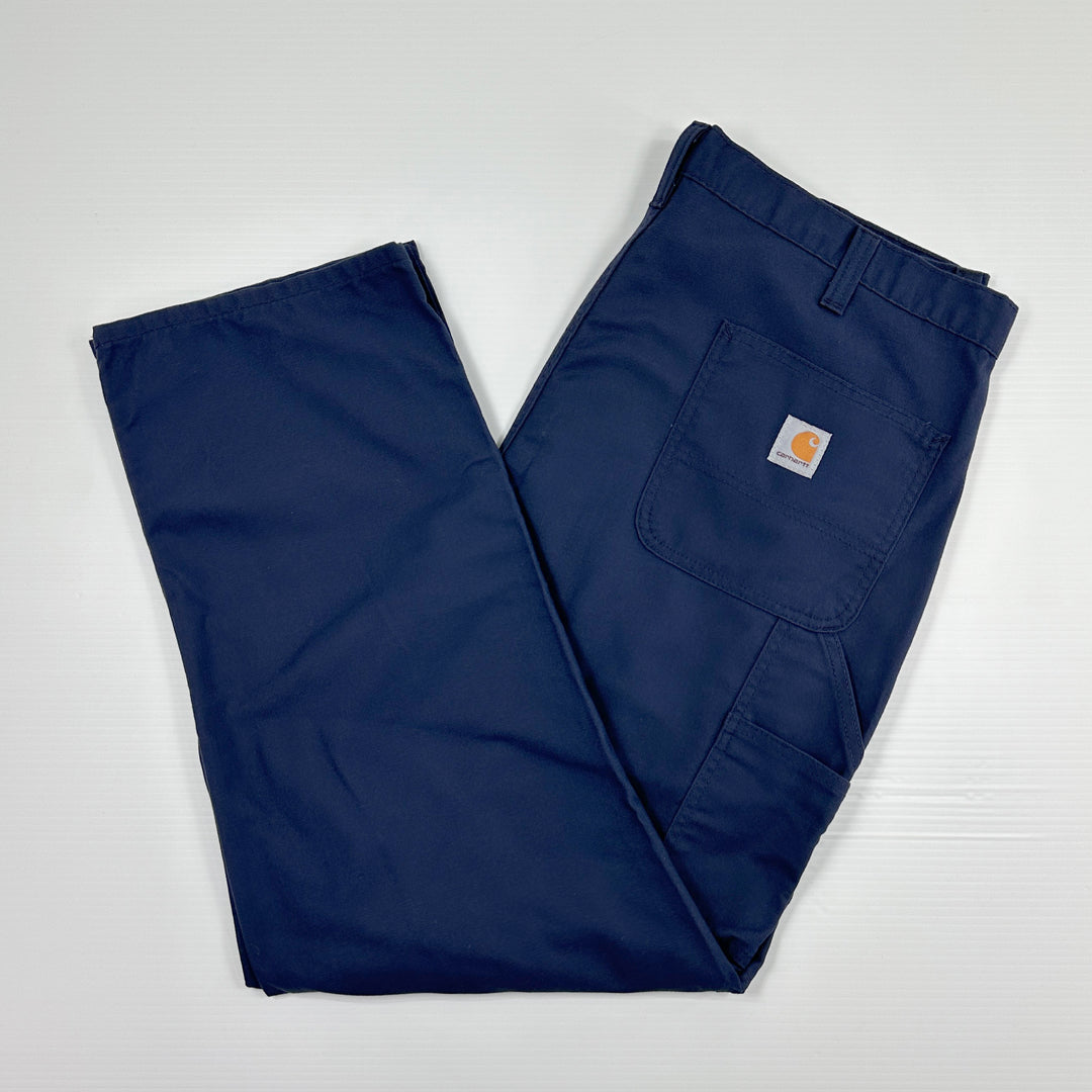 Carhartt Soft Canvas Work Pants Dungaree Fit 383-20 Navy - Men's 40x30