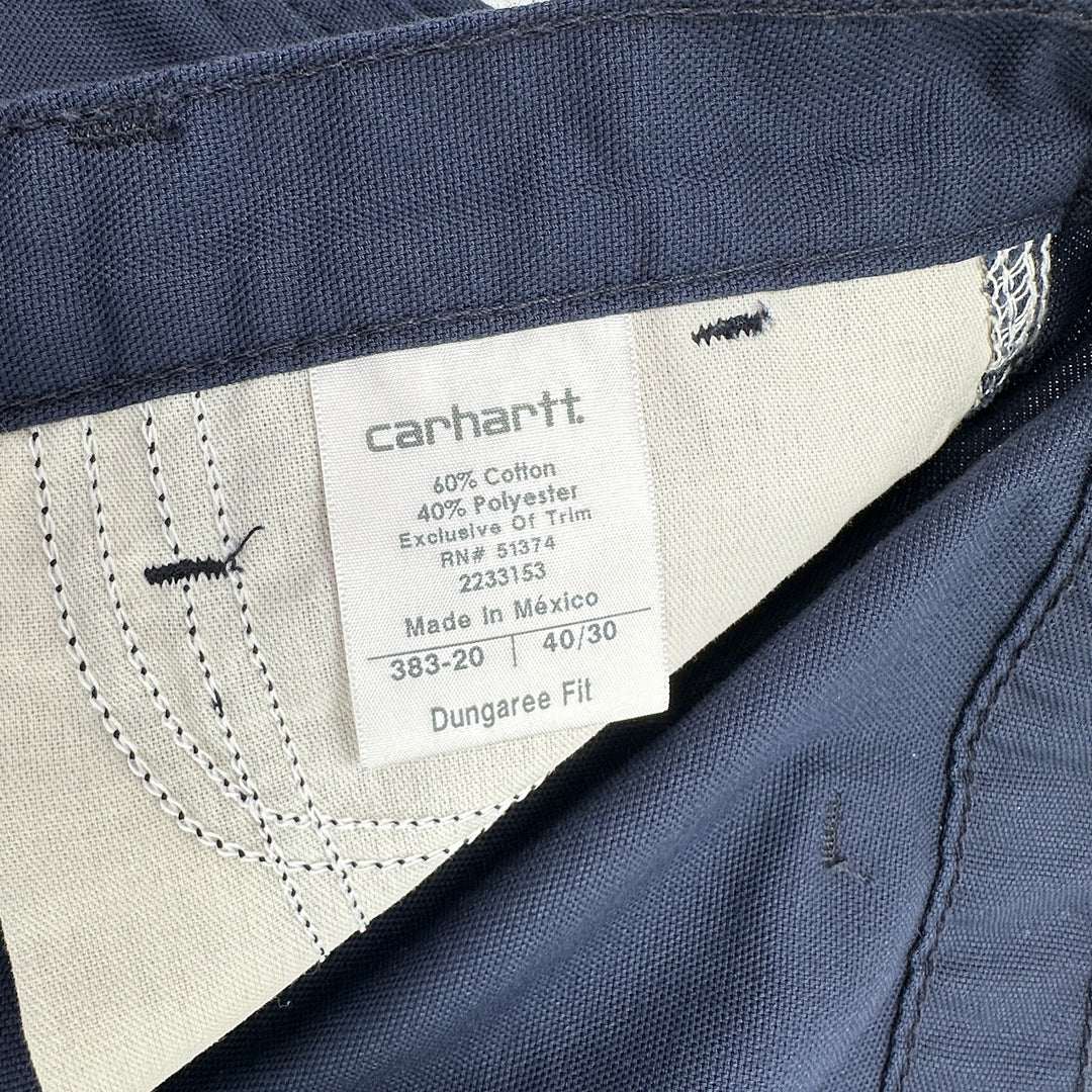 Carhartt Soft Canvas Work Pants Dungaree Fit 383-20 Navy - Men's 40x30